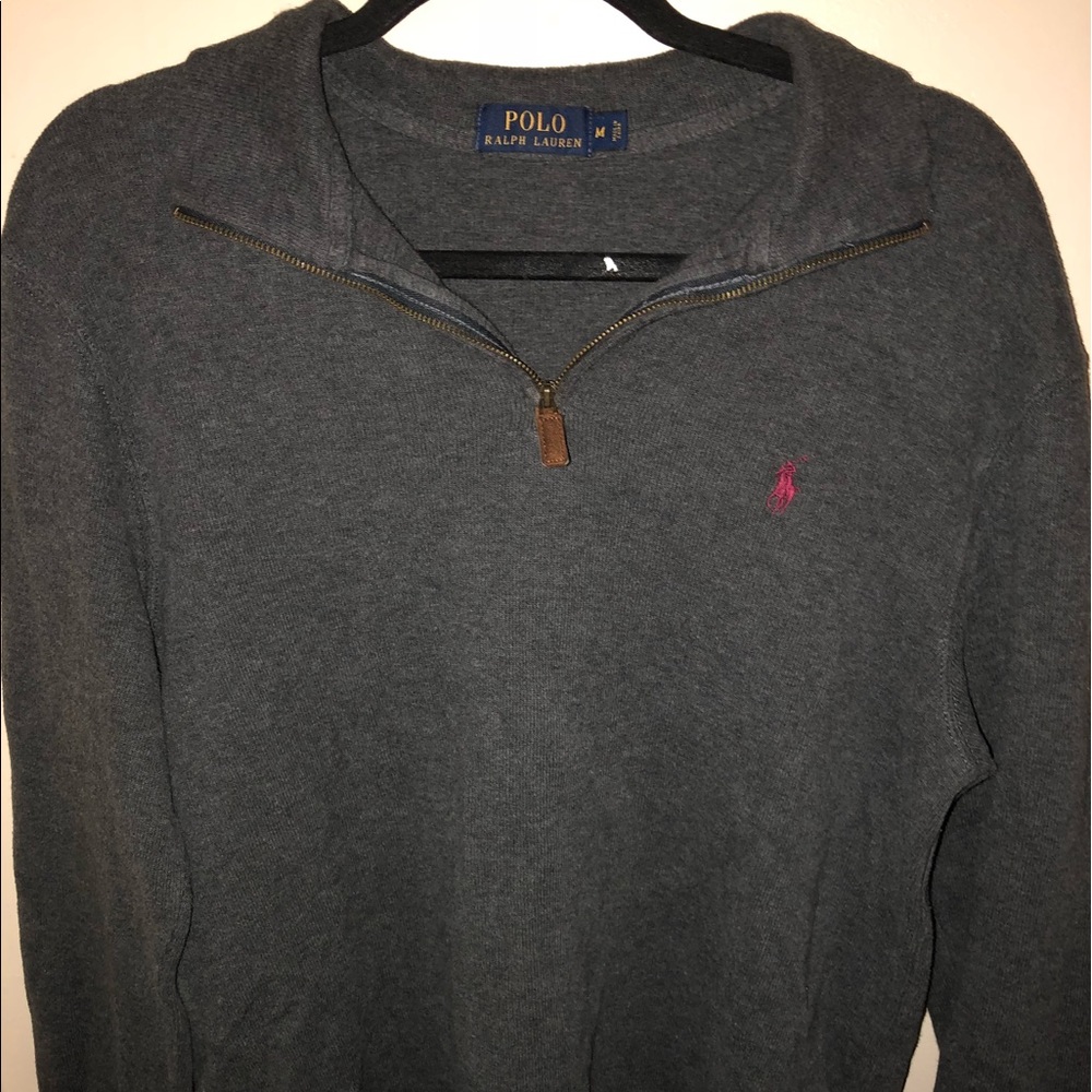 Men’s Cotton Sweater Polo Long-Sleeved